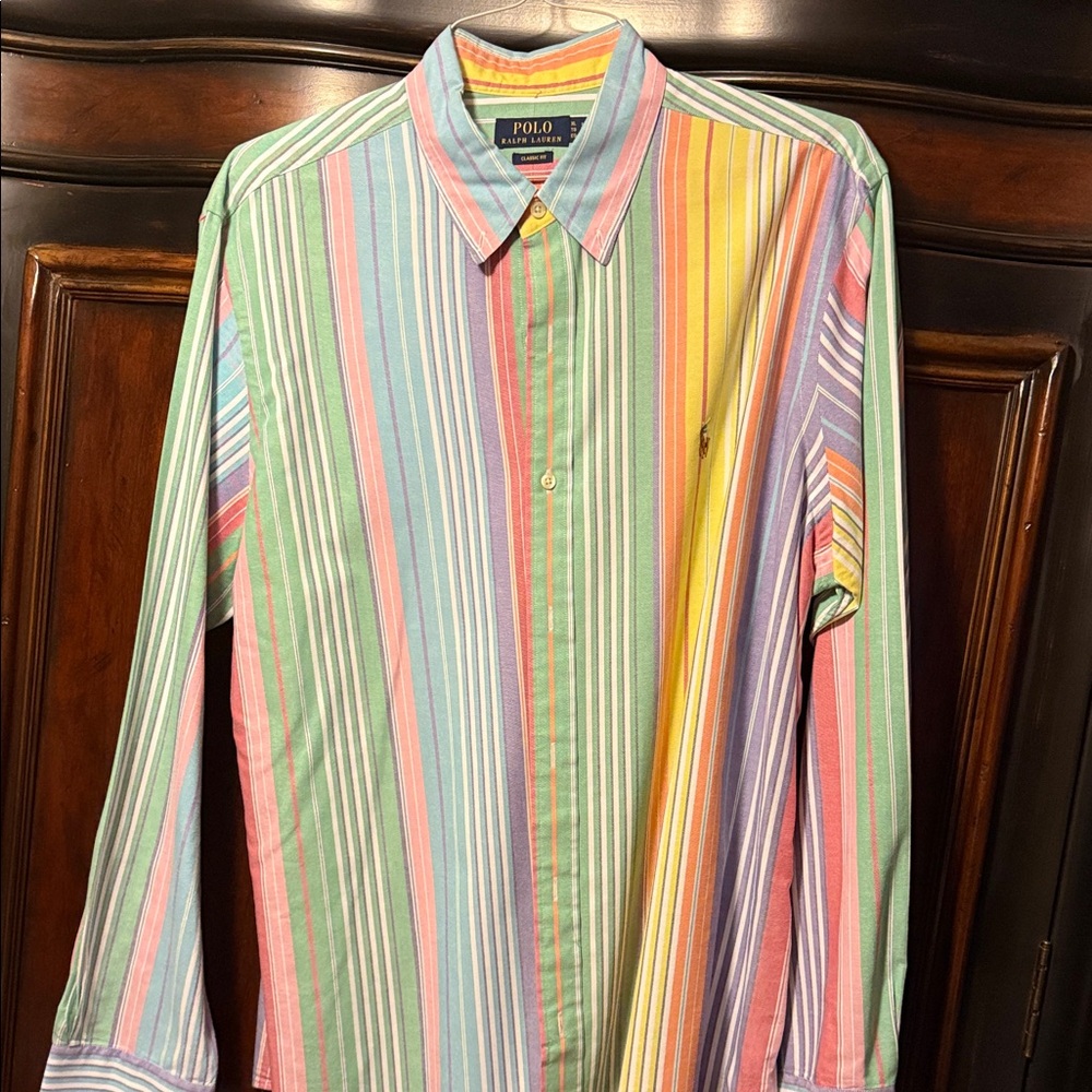 Polo by Ralph Lauren Men's Colorful Striped Shirt